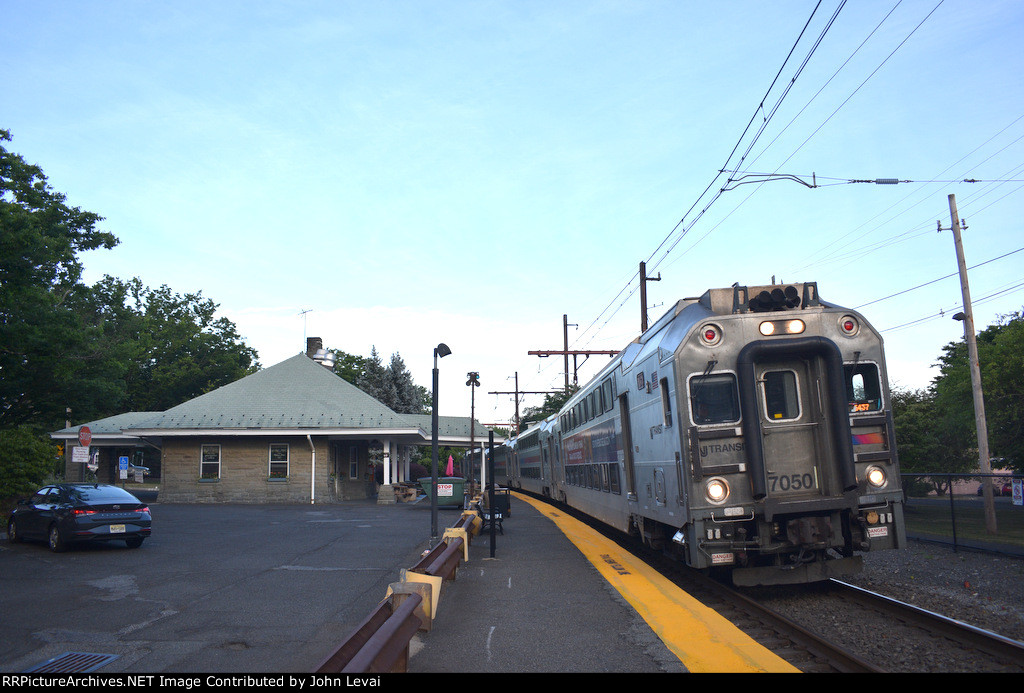 NJT Train # 6437 arrives into Millington Station with a surprise on the rear